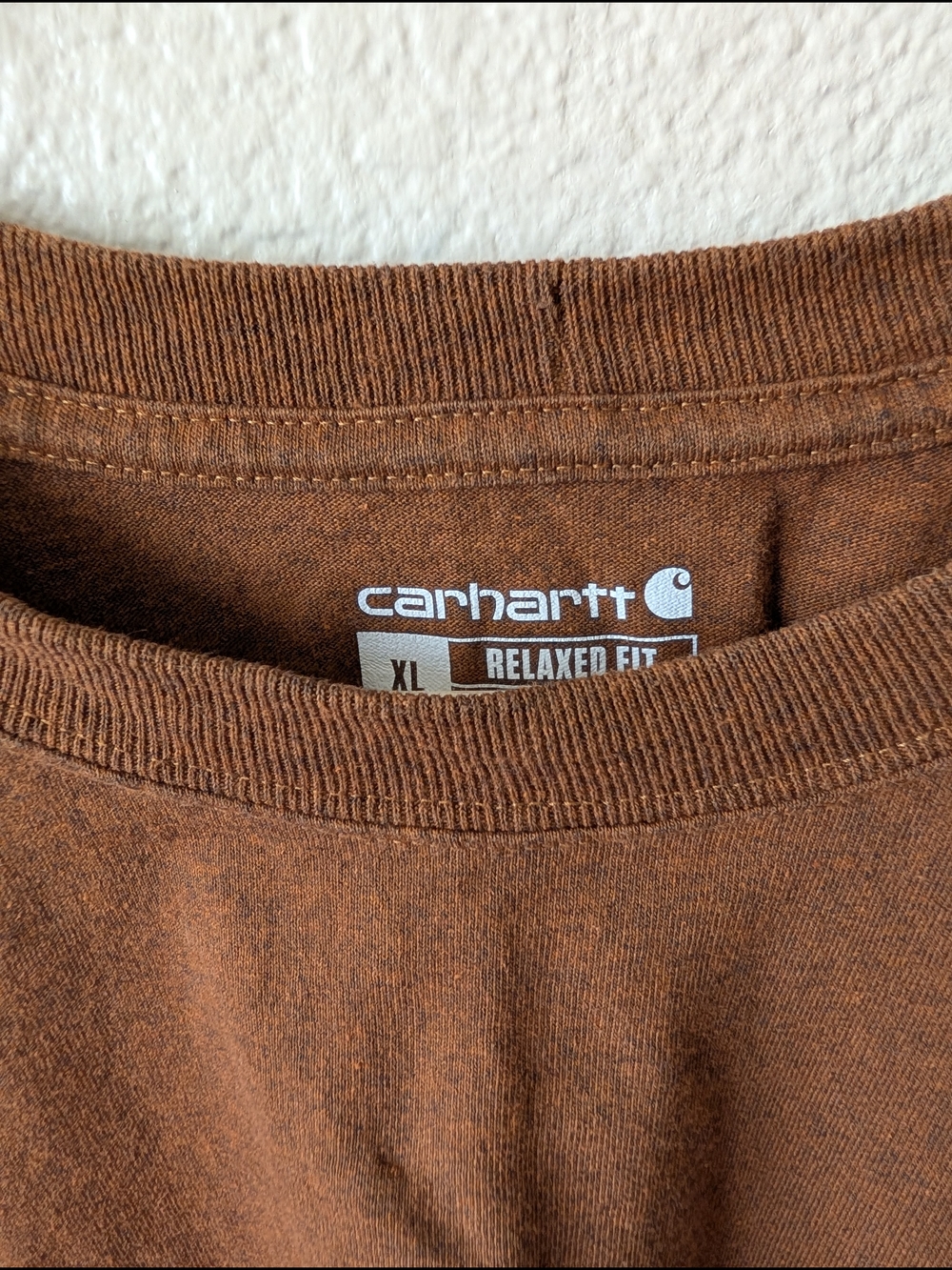 Carhartt Brown Long Sleeve Logo Tee - Picture 3 of 3